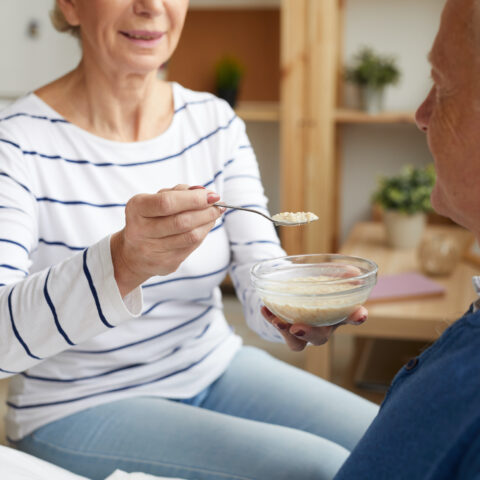 Feeding Elderly Patient